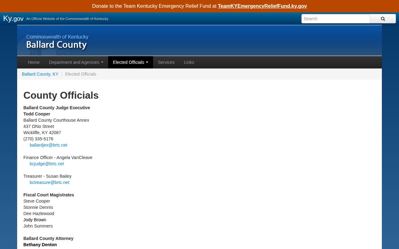 Ballard County jailer contact source for released inmate records